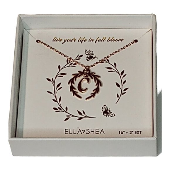 letter C Ella Shea live you life in full bloom Sunflower Pendant‎ Necklace - Picture 2 of 3